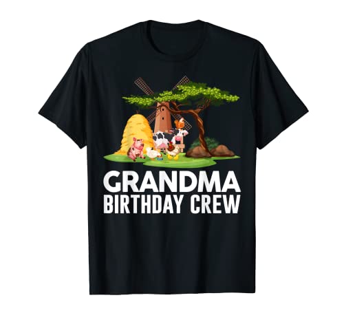 Grandma Birthday Crew Farm Animal Birthday Party Gift Farmer Camiseta