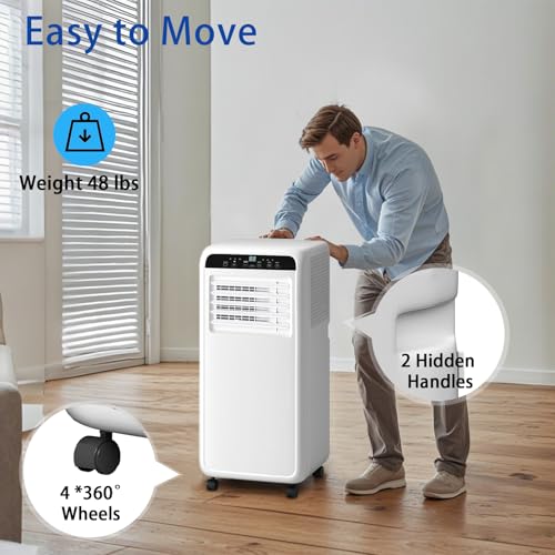DollarDash 8000 BTU Portable Air Conditioner, Quiet 3-in-1 AC Unit for Room Up to 400 Sq.Ft with Dehumidifier, Fan, Cooling, Remote Control & 24H Timer | Compact Design for Bedroom, Apartment, Office