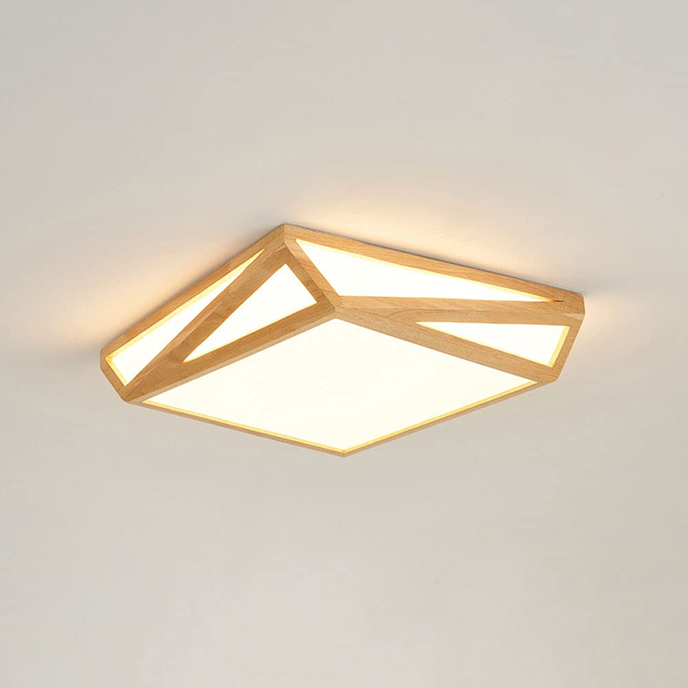 Plafonnier japonais bois pour éclairer une cuisine moderne ou un couloir