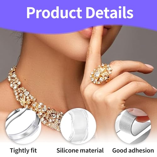 20 Stück Ringverkleinerung Unsichtbar Set – Transparente Ringverkleinerer aus weichem Silikon für alle Ringgrößen – Ringgröße anpassen ohne Werkzeug für Alltag und besondere Anlässe