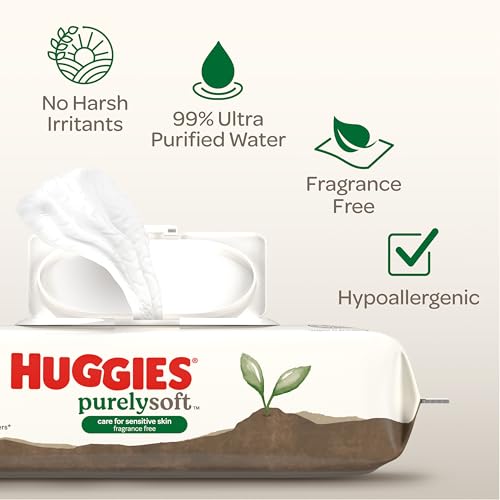 Huggies PurelySoft Baby Wipes, Unscented, 10 Packs, 700 Wipes - Image 5