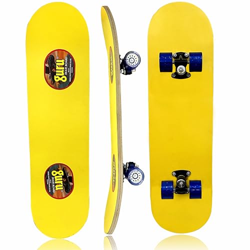 Image of GURU Skateboard, Wooden Non-Slip Skateboard for Kids, Adult, Casterboard /Skate Board /Hoverboard /Longboard for Beginners, Learners, Training Purpose for All Age Group