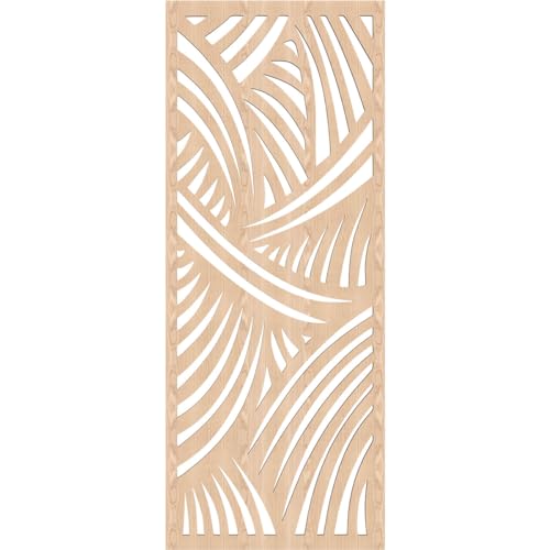 Image of 17 3 /8 inchW x 44 3 /8 inchH x 3 /8 inchT Chester Decorative Fretwork Wood Wall Panels, Red Oak