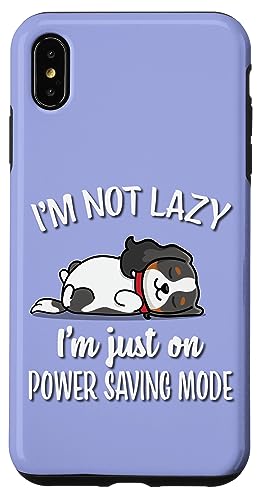 Mens Womens Not Lazy Power Saving Tri Color Cavalier Mom �X�}�z�P�[�X iPhone XS Max �p