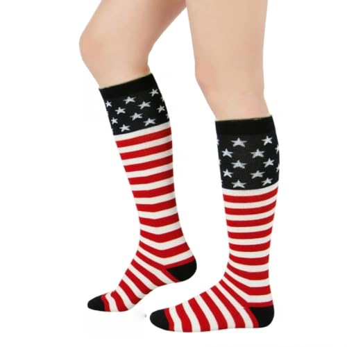 Image of SocksKnee Women Multi-Pack Colorful Variety Design Assorted Activewear Knee-High Stocking Socks, 9-11