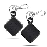 Fintie [2 Pack] Silicone Case with Carabiner Keychain for Tile Pro (2020 & 2018), Anti-Scratch Lightweight Soft Protective Sleeve Skin Cover, Black