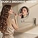 Auxmir 1X/30X Wall Mounted Makeup Mirror, Double-Sided Magnifying Mirror with Tweezers, Bathroom Makeup Mirror, Cosmetic Vanity Mirror with 360 Rotation Extendable Swivel Arm, Nickel