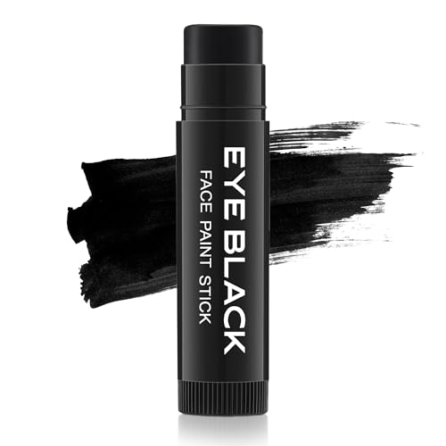Eye Black Stick for Sports, 3pcs Anti-Glare Under Eye Sports Grease Stick for Baseball Softball Soccer Lacrosse Hockey Athletes Sports Training, Water-Proof Eye Black Stick for Athletes (Black)