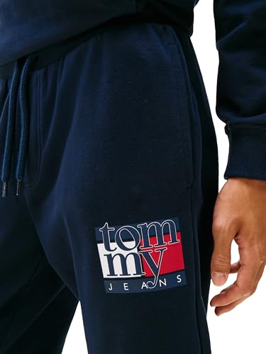 Tommy Jeans Men's Casual Cotton Jogger Sweatpants with Printed Flag Logo2