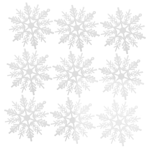 ifundom Easy Install 10pcs Craft Snowflakes Plastic Ornaments for Christmas Snowflake Decorations