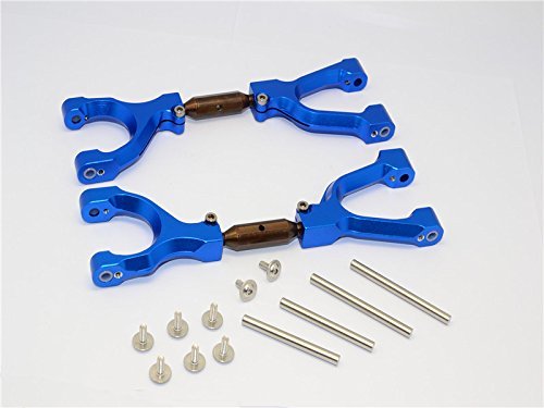 GPMTraxxas X-Maxx 4X4 Upgrade Parts Spring Steel+Aluminum Front/Rear Adjustable Upper Arms - 1Pr Set Blue
