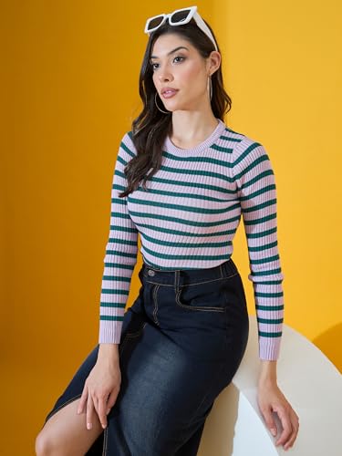 Image of 98 Degree North Women Round Neck Sweater-G1579-L.Camel