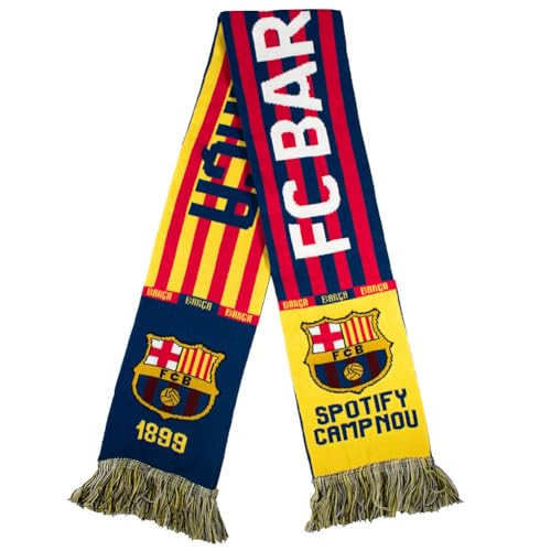 Hy-Pro Bufanda oficial del FC Barcelona, bufanda de jacquard HD,