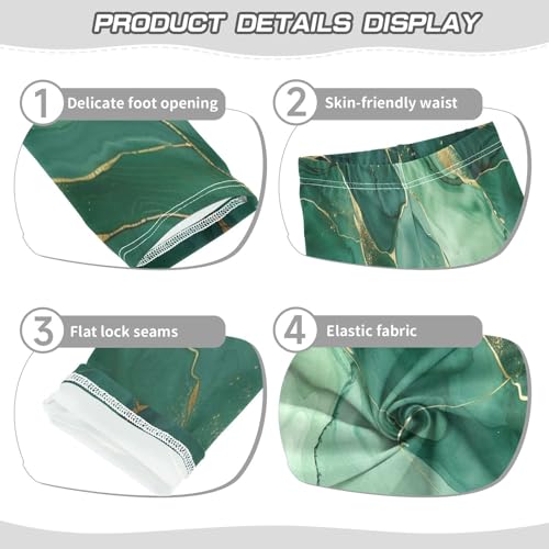 Bolaz Toddler Girls Leggings Printed Yoga Pants Leggings Green Marble for Kids3