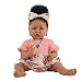 22.8 pouces/58 cm Soft Touch Flexible African Rebirth Baby Dolls Silicone HandmaDetail Painting Realistic Toddler Toy Blue Eyes Newbirth Baby Girl Lifelike Boy and Girl for Kids Ages Collectibles