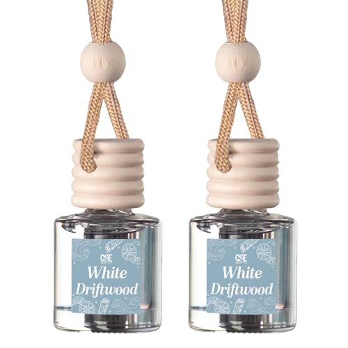 Image of CANDECraftCo Car Air Hanging Fragrance Oil, Car Auto Freshener for Essential Oils, Scents Fragrance Aromatherapy Automobile Diffuser, Long Lasting (White Driftwood)