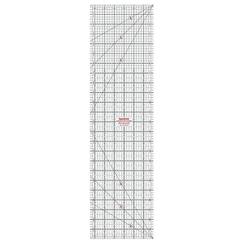 Liquidraw® Patchwork Quilting Ruler, Acrylic Imperial Template Transparent (6 x 24