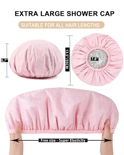 YIZIJIZI 2 Pieces Heat Cap For Deep Conditioning Made Of Aluminum Foil For Home And Salon Use, Hair Dyeing And Hot Oil Treatment Tools (pink)