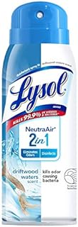 Lysol Neutraair Disinfectant Spray, 2 In 1: Eliminates Odors and Disinfects, Air Freshener & Disinfecting Spray, Driftwood Waters, 10 Fl Oz.