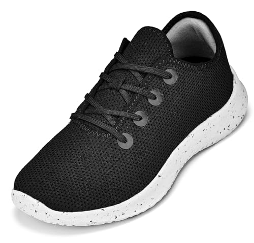 CALTO Men's Invisible Height Increasing Elevator Shoes - Ultra Lightweight Knitted Sporty Sneakers - 2.4 Inches Taller