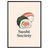 MJ-GRAPHICS® Poster Sushi Society Bild Japanische 