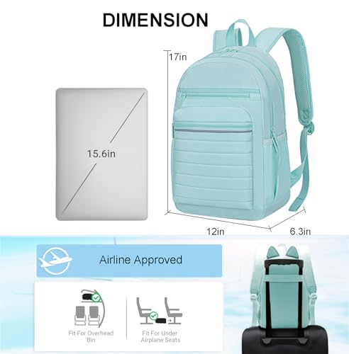 Image of KEOFID Travel Backpack for Women, Womens Work Backpacks, Anti-theft Backpack Purse, Back pack for College Girls, Carry-On Travel Backpacks,Bookbag(Light Green)