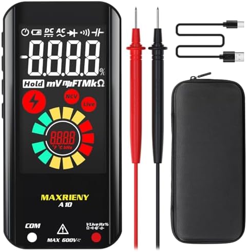 MAXRIENY Smart Digital Multimeter, Rechargeable with 3-Results Display ...