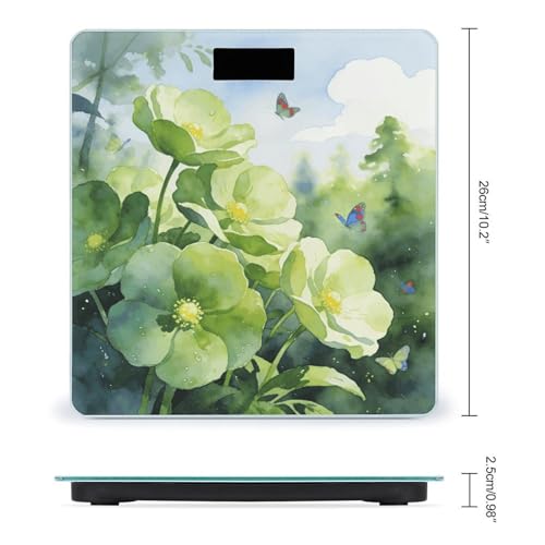 Báscula digital Green Jungle Flowers hasta 180 kg miniatura 2