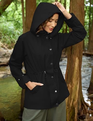 Avoogue Rain Jacket for Women Waterproof Lightweight Hooded Raincoat for Hiking Travel Outdoor3