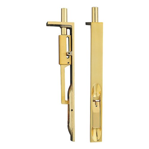 Flush Bolt Easy Clean Socket - 19mm Lever Action - 200mm - Polished Brass