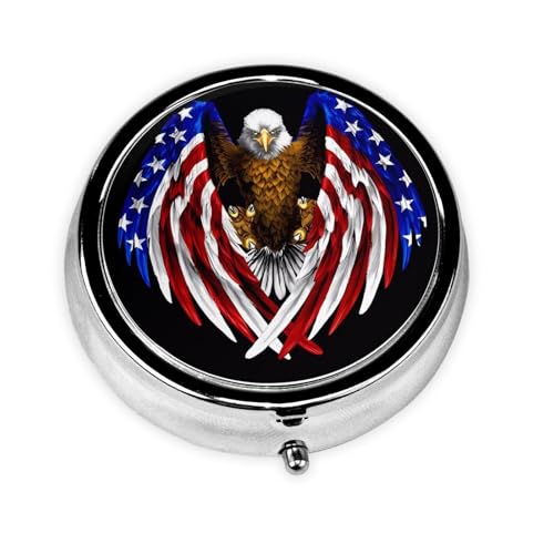 WBQLSL Adler USA-Flagge Tablettenspender