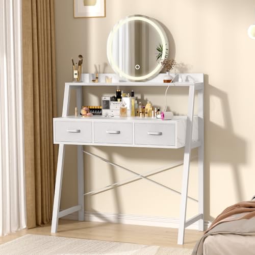 Catálogo para Comprar On-line Tocador Walmart para comprar hoy. 47 SGYU Vanity Tocador,Vanity Grande Vanity Tocador Mueble Maquillaje,Tocador Vanity con Espejo Luz Led 3 Modos,con Estación De Carga y Soporte De Almacenamiento,Tocador Vanity...
