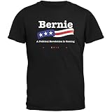 Old Glory Election 2016 Bernie Sanders Revolution Black Adult T-Shirt - Large