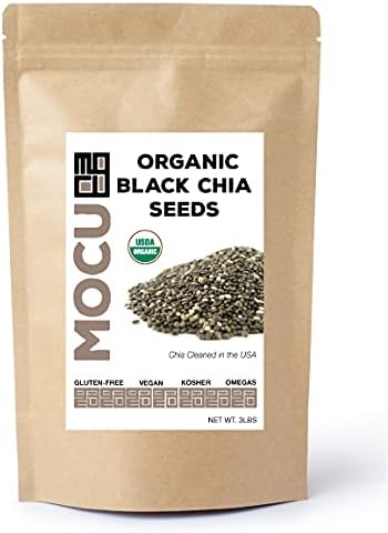 Certified Organic Chia Seeds | Triple Cleaned In USA | Cold Stored | Freshly Harvested | 3 LBS