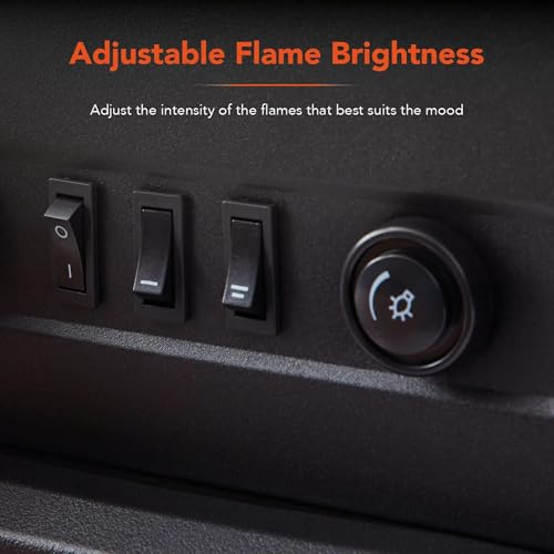 Warmlite Wingham Log Effect Stove Fire with Realistic LED Flame Effect, Adjustable Thermostat, 2000W - Image 6