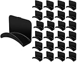Wonderjune Headphone Wall Hangers Adhesive Gaming Headset Holder Hooks for Wall Mount Strong Universal Stand Hooks for Most Headphone Controller, Hat, Baseball Caps, Door, Closet(Black,12 Pcs)