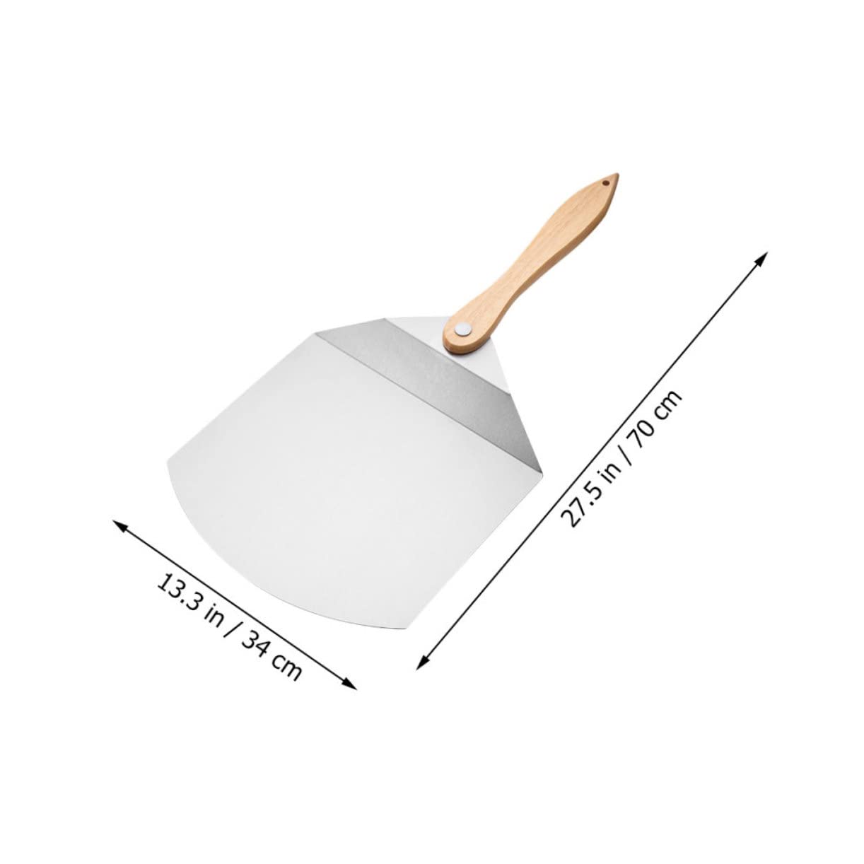 Ciieeo Pala de Panadería Plegable para Pizza de Acero Inoxidable