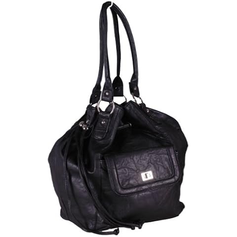 EyeCatch Women's Faux Leather Drawstring Handbag Cover