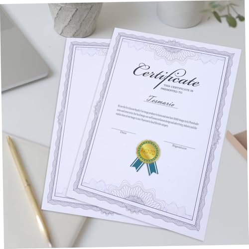 Papier diplôme bleu 50 feuilles au format A4 horizontal ou vertical - 7
