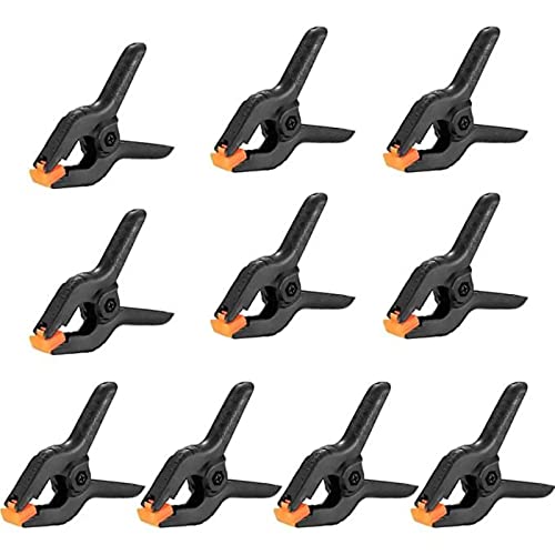 HYECHO 10Pièces Pinces à Ressort,Jeu de Pince à Ressort Plastique,Heavy Duty Pinces à Ressort pour Travaux du Bois 3.5Pouces Pinces Clips Cover