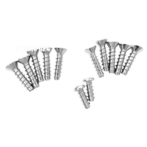 Hayward SP1085 Swimming Pool Wide Mouth Skimmer Generic Replacement Stainless Steel Face Plate Screws - Quantity 16 Pack