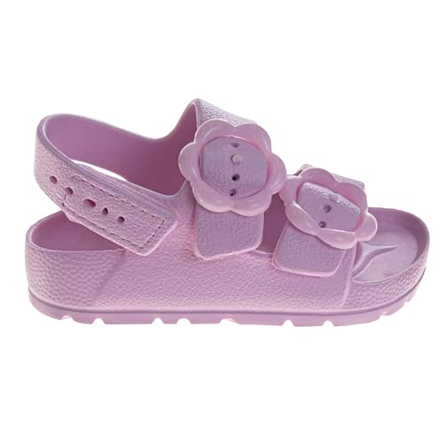 Image of Josmo Kids Double Buckle Sandals Boys Girls Adjustable Back Strap Summer Beach Pool Sandal (Size 5-10 Toddler)