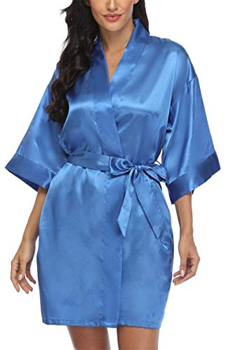 Image of Giova Women Bridal Robe for Bride and Bridesmaid Getting Ready Wedding Party Bathrobe