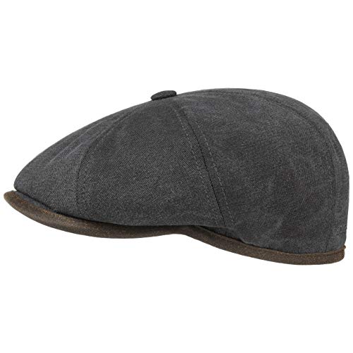 Preisvergleich Produktbild Stetson Hatteras Seward Canvas Flatcap Herren - Sommercap aus 100% Baumwolle - Schirmmütze (Schirmlänge 5.5 cm) - Schiebermütze mit UV-Schutz (40+) - Baumwollcap Frühjahr / Sommer