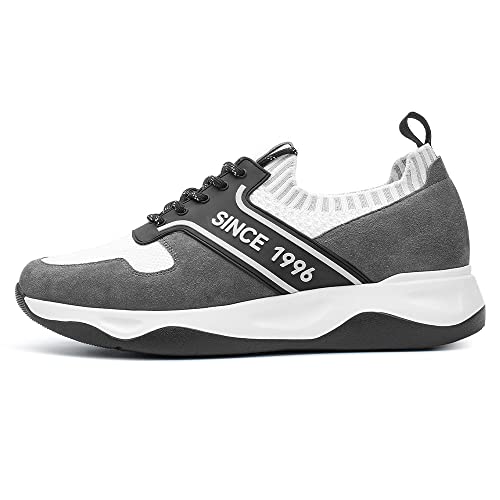 Image of CHAMARIPA Men's Invisible Height Increasing Elevator Shoes - Lace up Light-Weight Casual Height Increase Walking Shoes - 2.76 Inch Taller