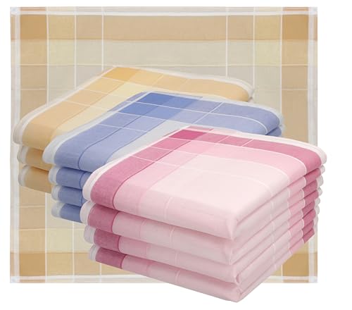 Betz 12er Damen Stoff Taschentücher Set Selma Größe ca. 28x28 cm 100% Baumwolle Farbe Dessin 2 Selma