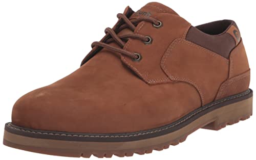 Dunham Chaussures Oxford Byrne Ă bout uni pour homme, Marron clair/cuir, 44.5 EU