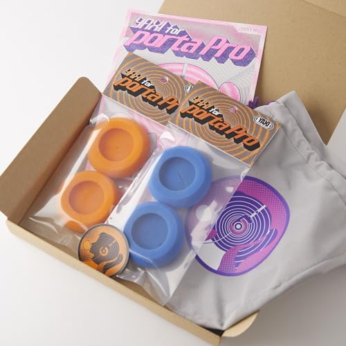 YAXI EARPADS for Koss PORTAPRO 2Pairs+Pouch ((Blue+Orange)+Pouch)