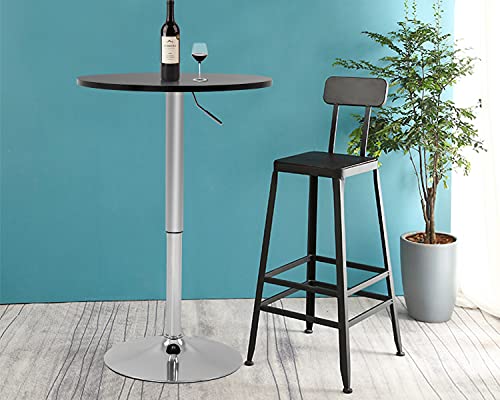 Modern Bar Table Height Adjustable Kitchen Dining Table Round Pub Table Counter Table Bar Top Table Tall Table Hydraulic Dining Room Home Kitchen Table #TOP1
