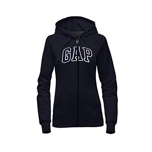 GAP Women's Full Zip Fleece Logo Hoodie (Medium, Navy) GAP Women's Full Zip Fleece Logo Hoodie (Medium, Navy)